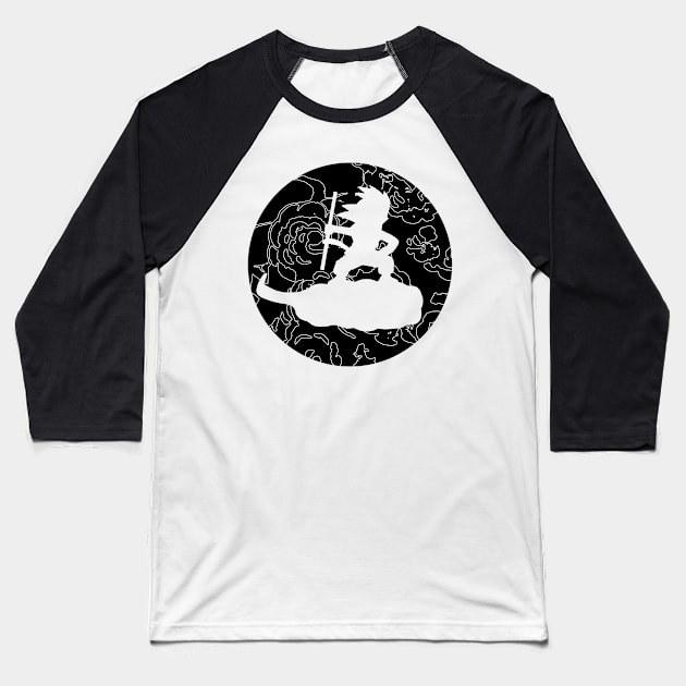 Goku silhouette inspired Baseball T-Shirt by Thrylos Store